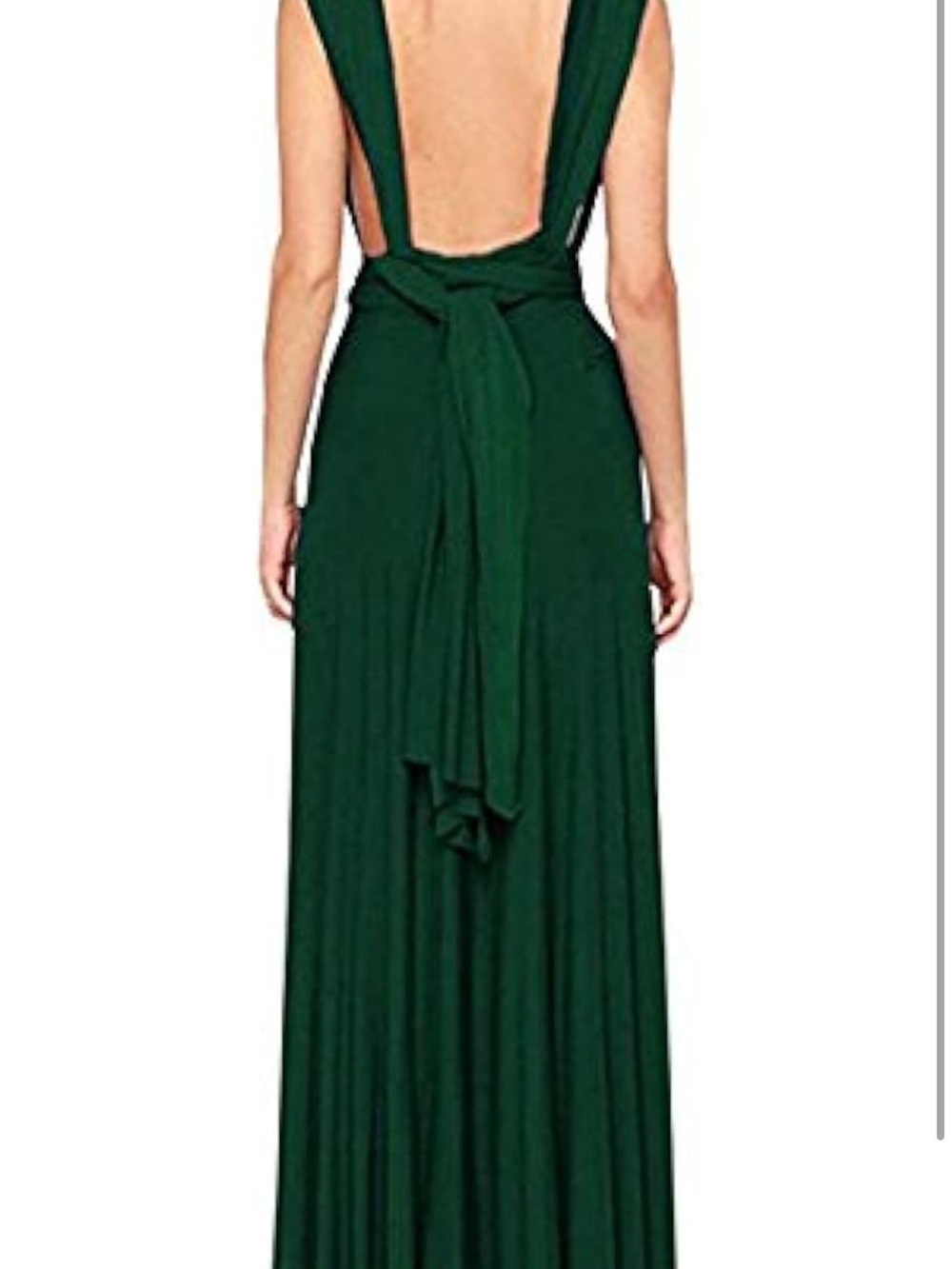 Forest Green Convertible Wrap Maxi Dress - Picture 2 of 7